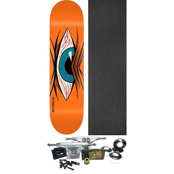 Toy Machine Skateboards Eye Orange Skateboard Deck - 8" x 31.6" - Complete Skateboard Bundle